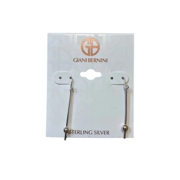 GIANI BERNINI Polished Ball Teardrop Drop Earrings in 925 Sterling Silver - Picture 2 of 2